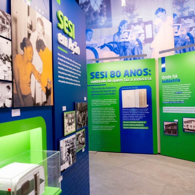Exposição celebra 80 anos de atuação do Sesi como agente de transformação na saúde, educação e cultura
