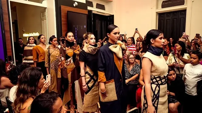 Exposi&ccedil;&atilde;o transforma hist&oacute;ria de casar&atilde;o de Bel&eacute;m em moda amaz&ocirc;nica