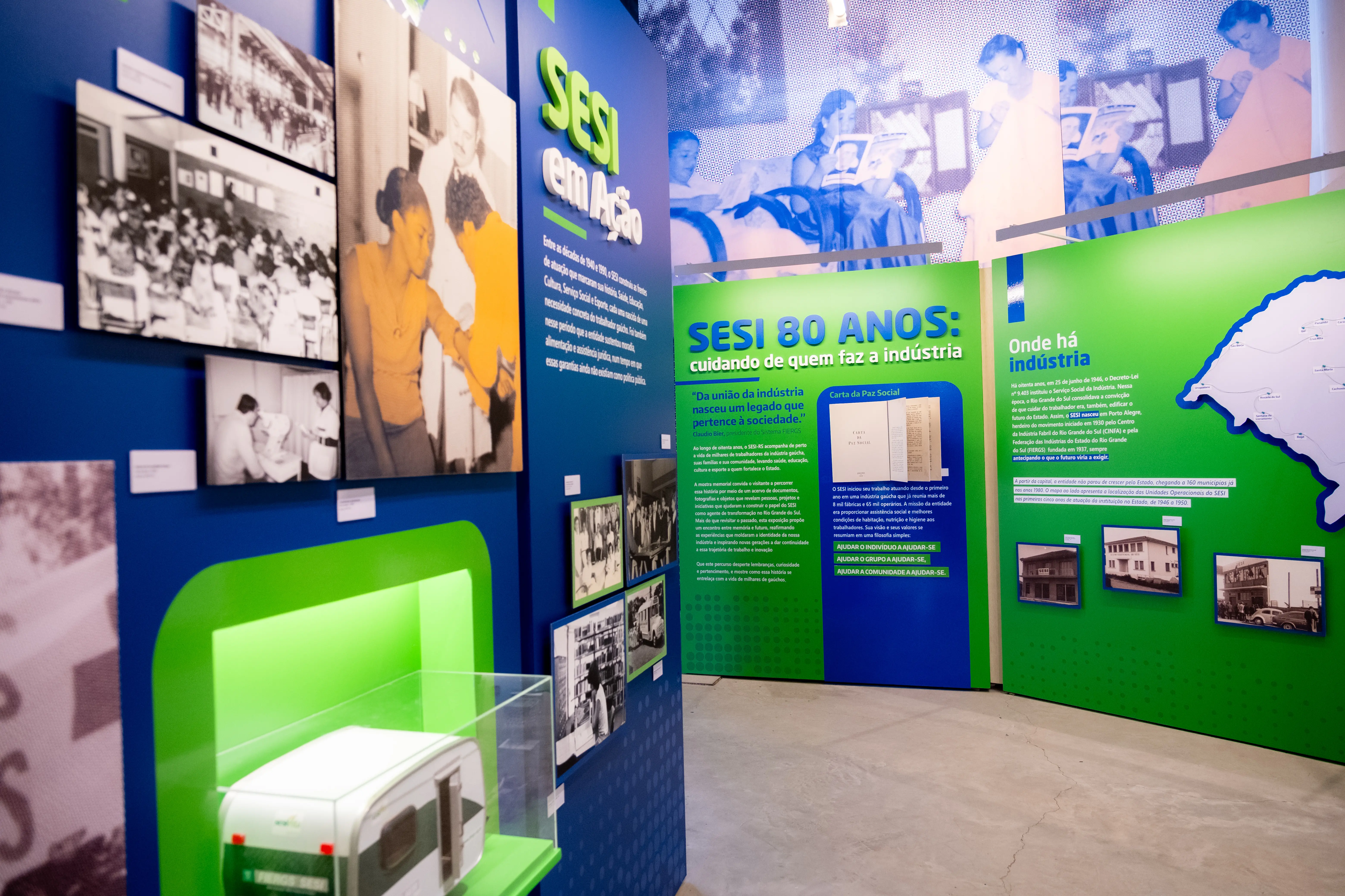 Exposi&ccedil;&atilde;o celebra 80 anos de atua&ccedil;&atilde;o do Sesi como agente de transforma&ccedil;&atilde;o na sa&uacute;de, educa&ccedil;&atilde;o e cultura